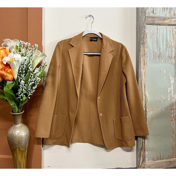 Russ Tan Lightweight Waffleweave Jacket sz 4 - Picture 3 of 6